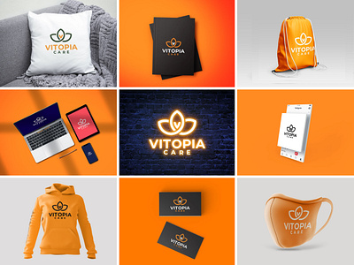 Vitopia Care Branding abstatct logo branding business care design flatlogo letter logo logo logo design minimalist logo v