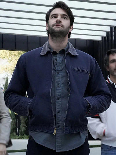 Matt Pierce Based On A True Story S01 Blue Jacket black cotton jacket blue jacket matt pierce blue cotton jacket tom bateman