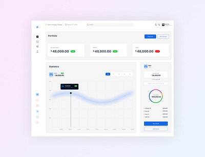 Stock Management Dashboard (Light Mode) design graphic design ui