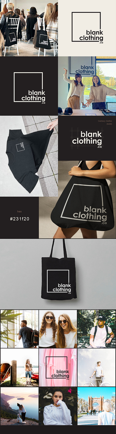 Blank Clothing animation apparel branding clothing brand clothing logo fashion graphic design logo logo design minimal logo