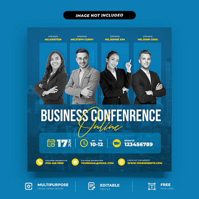 Online Business Conference Social Media Template digitalexperience