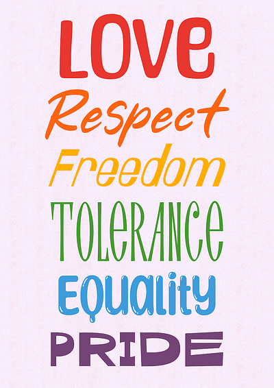 Pride Month 2023 design digital art equality graphic design love is love pride procreate typography