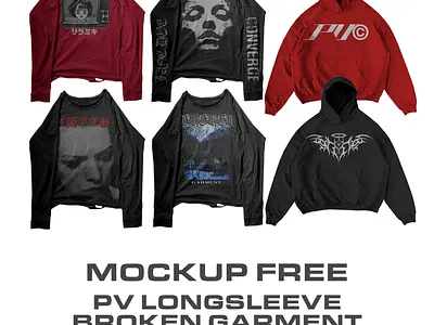 PV LS BROKEN GARMENT FREE branding design download free free download free psd graphic design mockup mockups psd