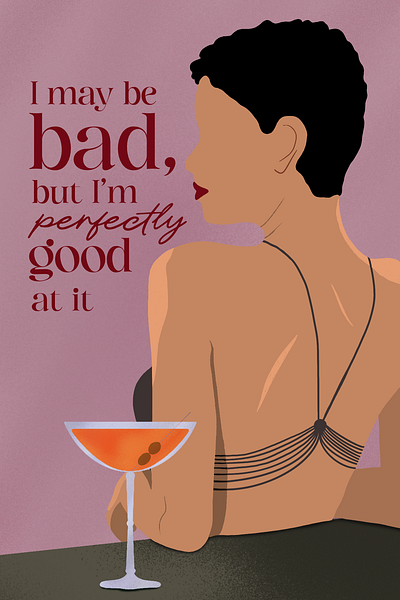 Bad Girl Forever digital art graphic design illustration illustrator procreate typography