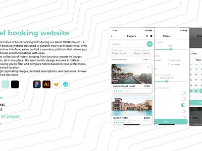 Hotel Booking Website app design graphic design typography ui ux