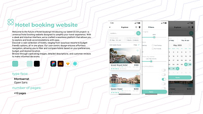 Hotel Booking Website app design graphic design typography ui ux