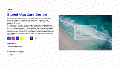 Blurred Visa Card Design branding graphic design illustration logo typography vector