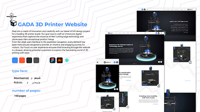 GADA 3D Printer Website app branding design graphic design illustration logo typography ui ux