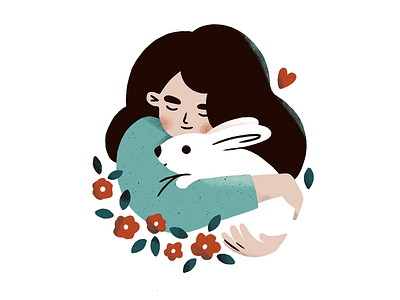 Year of the Rabbit character digital illustration girl illustration portrait procreate rabbit year of the rabbit