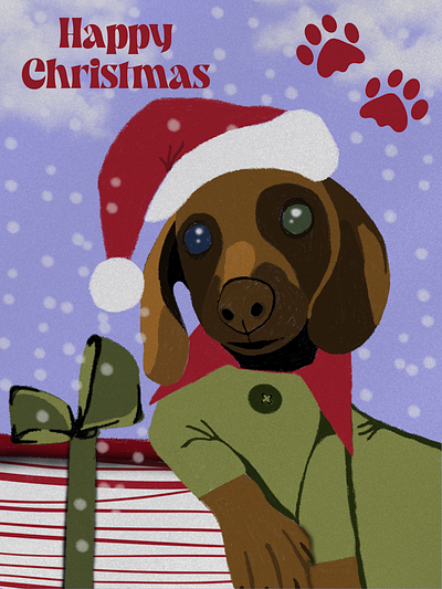 Christmas Greeting Card christmas digital art graphic design greeting card illustration illustrator procreate