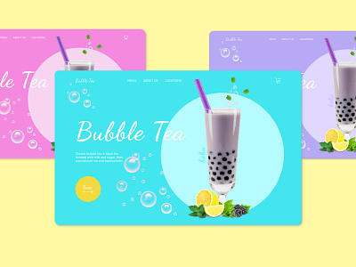 First page Bubble tea / Variants ui