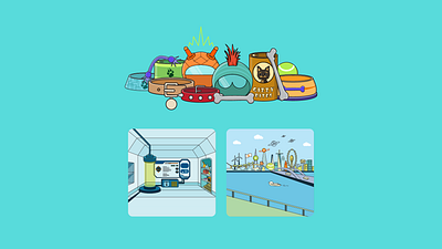 Game Asset & Storyboarding | World of Gizzy game asset design game design graphic design nft nfts storyboarding vector design