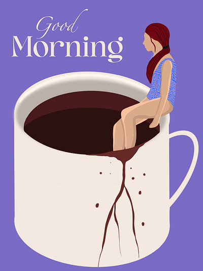 That Coffee Girl digital art graphic design illustration illustrator procreate social media