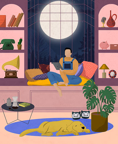 My Cosy Room digital art graphic design illustration illustrator procreate