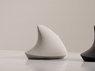 Hansker ergonomic mouse – render on marble 3d beige blender ergonomic furniture minimal mouse product render