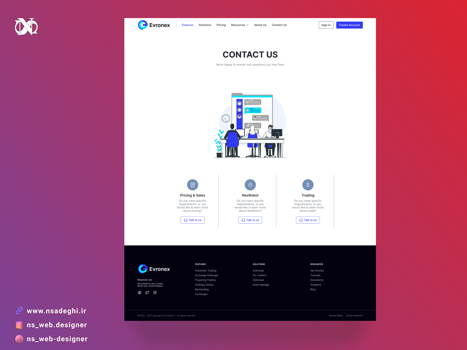 Contact Us - Daily UI 029 by Nader Sadeghi on Dribbble