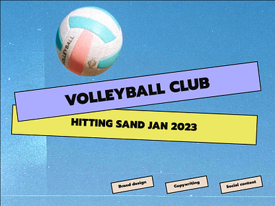 Volleyball Club 90s branding copywriting design graphic design logo nostalgia simpsons volleyball