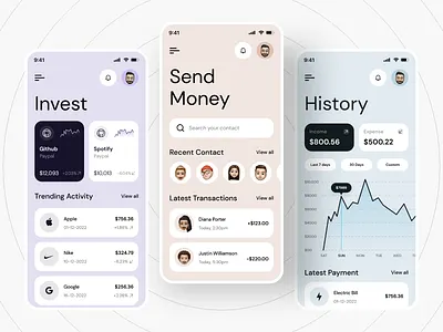 Fintech App Design adobe xd analytics app app design branding finance fintech reports transactions ui uiuxdesign