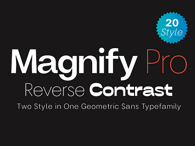 Magnify Pro Sans app book branding design editorial extensive language support geometric sans graphic design logo ui