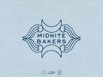 Midnite Bakers bakery bird blue brand design brand identity branding branding design clean cute food logo logo design logomark minimal minimalism minimalist modern moon simple visual identity