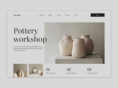 Main Page clay design figma main page pottery ui workshop