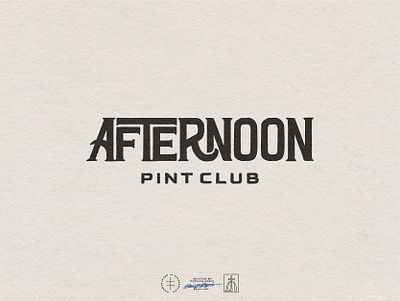 Afternoon Pint Club beer black and white brand design brand identity branding branding design brewery hand lettering illustrator lettering logo logo design logotype minimal retro type typography vintage visual identity wordmark