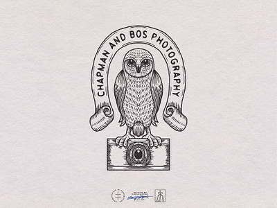 Chapman & Bos Photography animal bird black and white brand design brand identity branding branding design creative digital illustration illustration illustrator logo logo design nature owl photography typography vector vintage visual identity