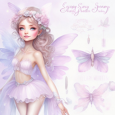 Sugar Fairy clipart design fairy fairytale graphic design illustration