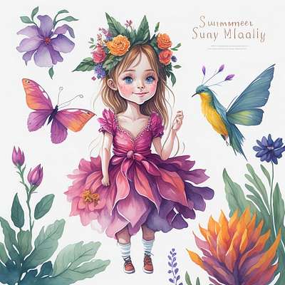 Vintage Fairy clipart design fairy fairytale graphic design illustration