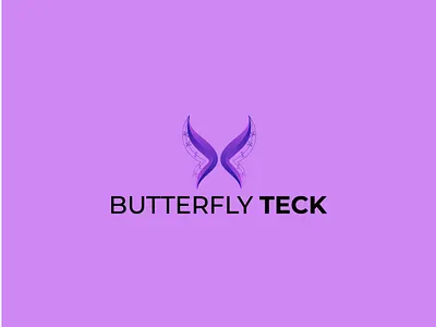 Butterfly tech logo brand identity