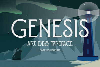 Genesis - Art Deco Typeface app branding design graphic design illustration logo typography ui ux vector