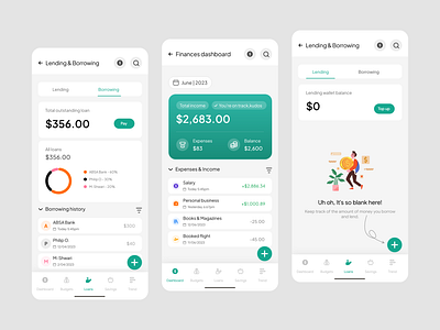 Finances App design ui uidesign uiux