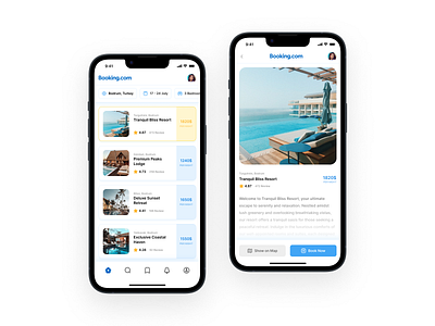 Booking.com - Mobile UI Redesign Concept booking design mobile ui