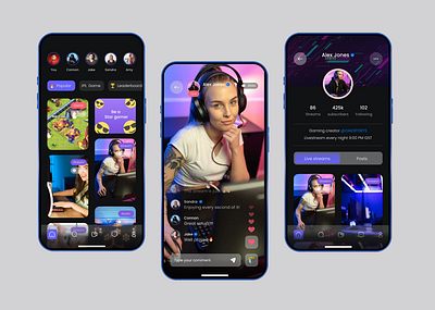 Streaming mobile app app design graphic design ui uiux