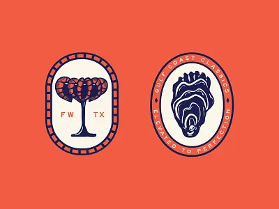 Walloon's Restaurant Branding americana badge brand branding cocktail design eat food fort worth graphic design illustration logo magnolia mermaid oyster restaurant seafood secondary shrimp