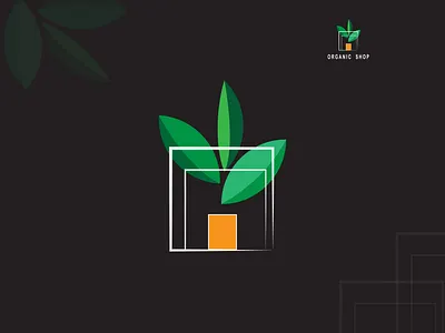 Organic Shop new style brand logo branding colorful company logo design graphic design green illustration leaf logo new organic premium shop ui vector