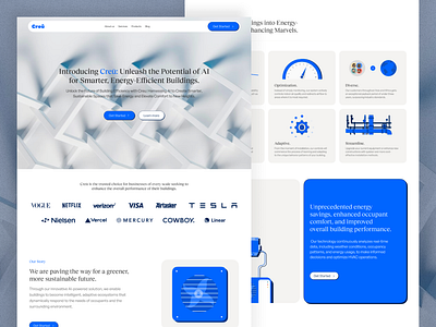Creū - Website for an HVAC company app design landing page pro product design trending ui uiux ux website design