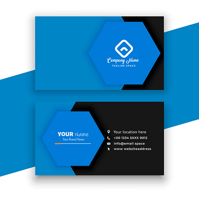 Elegant-minimalist-black-and-blue-business-card-template. flat