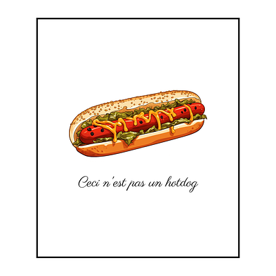 This is not a hotdog 3d animation branding graphic design logo magritte motion graphics print rené rené magritte ui