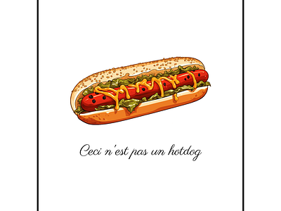 This is not a hotdog 3d animation branding graphic design logo magritte motion graphics print rené rené magritte ui