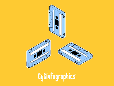 Isometric Spinning Cassettes 70s 80s adobe illustrator cassette isometric isometric art loop music oldies orthogonal seventies spinning sprite svg tech technical drawing technical graphics technical illustration turning vector graphics