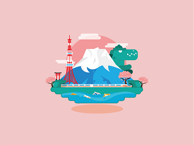 Japan art behance design dribbble dribbbleinspiration graphic design illustration japan