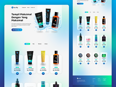 Luxify: Web Design | Landing Page | Homepage cosmetic fresh glass effect glassmorphism homepage landing page landing page design online shop shop store ui ui design ux ux design web web design website