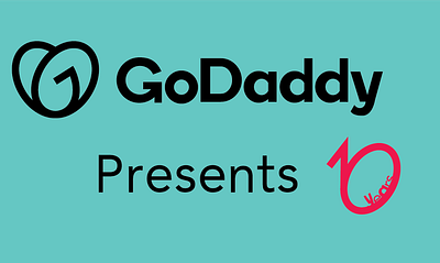 GoDaddy 10 years blue godaddy10years illustration logogodaddy teal