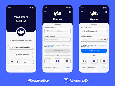 Alefba sign up page challenge dailychallenge dailyui.co design sign up page signup ui uidesign uidesigner uiuxdesign uiuxdesigner ux