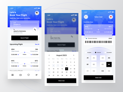 Flight Booking - Mobile app 024 aircraft airline airplane airport app design boarding boarding pass boardingpass booking flight flight booking fly mobile plane reservation ticket transport travel wings