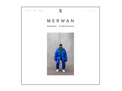 Merwan - street wear web design design ecommerce figma product ui ux web webdesign