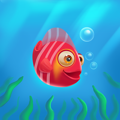 Fish art fish artist artwork digitalart drawing fish personage red fish
