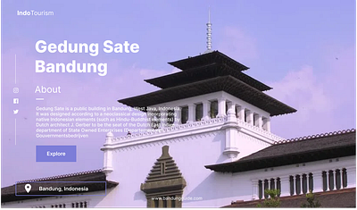 Landing Page Website Gedung Sate design landing page design web ui ux