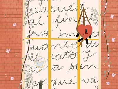 Mi Ventana bad bunny design graphic design illustration lyrics procreate